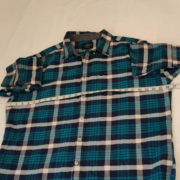 American Eagle. Men's Blue Plaid Shirt - Picture 5 of 9